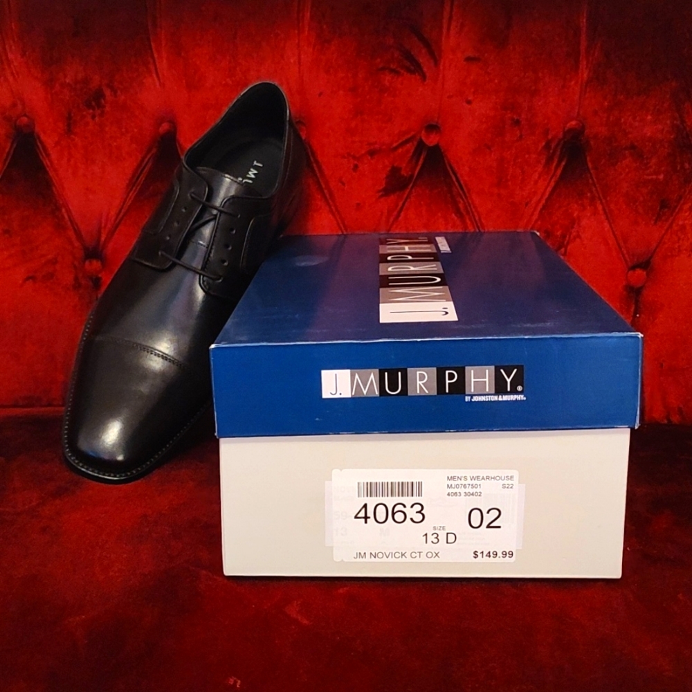 Johnson and Murphy Size 13 Black Dress Shoes
